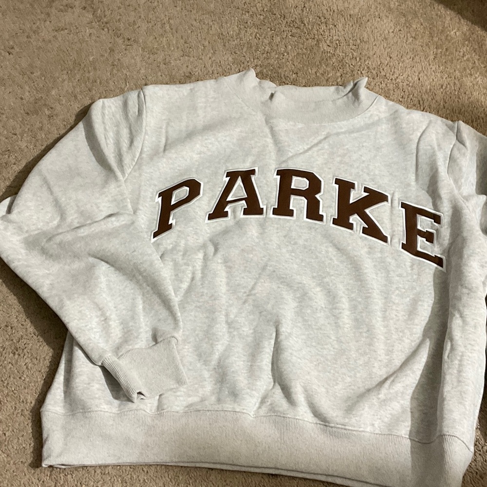 Parke Gray Sweatshirt with Brown Lettering - Picture 2 of 8